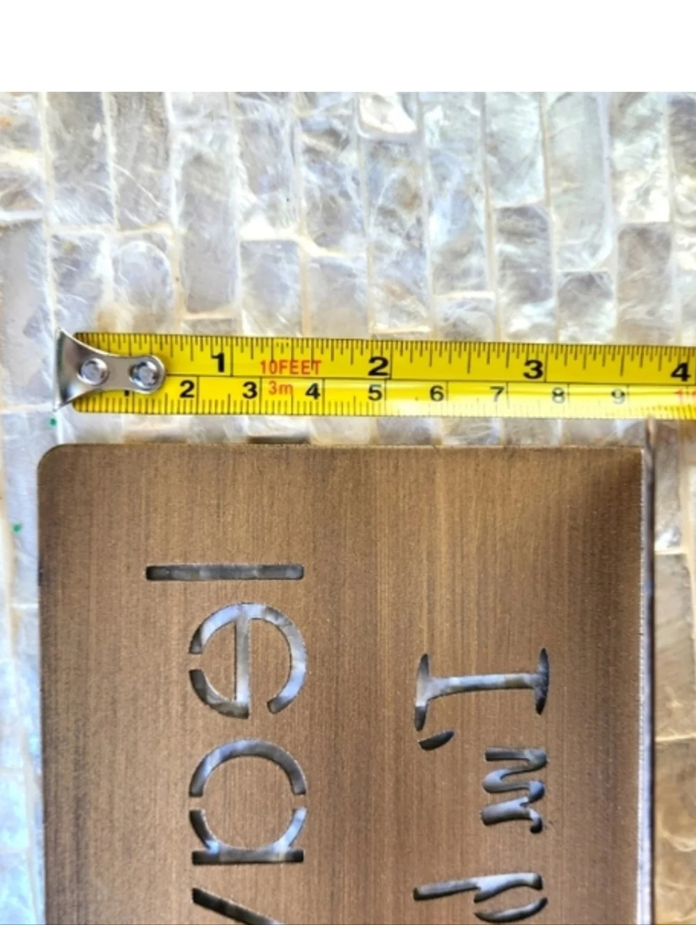 Bronze 'Leave Me Alone' Decorative Sign - Brown with White Lettering